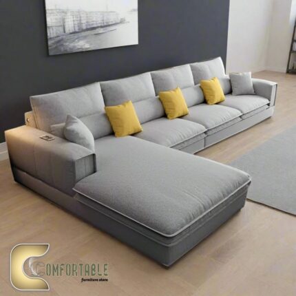 ركنه خشب زان مودرن _ L Shape corner Sofa Beech Wood modern