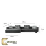 ركنة خشب زان  مودرنL كتان - Image 2