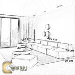 ركنة خشب زان وبف مودرن  6 قطع - Image 2