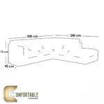 ركنة حرف L مميزةمن خشب الزان –Attractive L Shape Sofa Beech Wood - Image 2