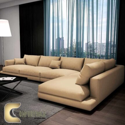 ركنه خشب زان مودرن _ L Shape corner Sofa Beech Wood modern