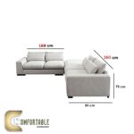 ركنة خشب زان عملية وفاخرة L | L Shape Corner Sofa Beech Wood Practical Luxury - Image 2