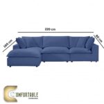 ركنة خشب زان مميزة على شكل L | L Shape Corner Sofa Beech Wood Unique - Image 3