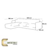 ركنة حرف L  مودرن من خشب الزان – Modern L Shape Sofa Beech Wood - Image 2