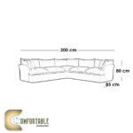 ركنة خشب زان مريحة على شكل L | L Shape Corner Sofa Beech Wood Comfortable - Image 2