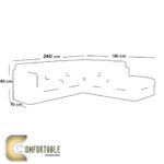 ركنة خشب زان مميزة على شكل L - Image 2