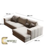 ركنة خشب زان مميزة على شكل L  يد مقسمة - Image 2