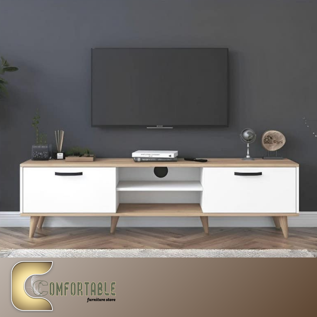 14 TV unit WHITE & BIEGE - Image 1