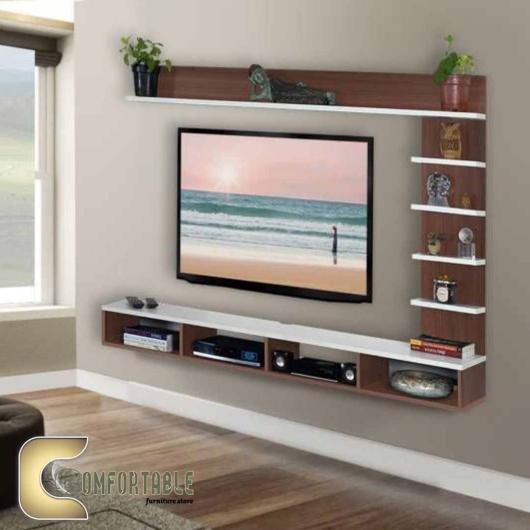 35 وحدة تليفزيون معلقة مع ستاند وأرفف (HT-08) - Image 1