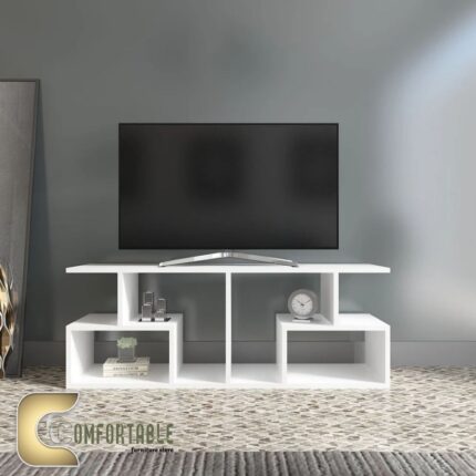 simple TV stand white