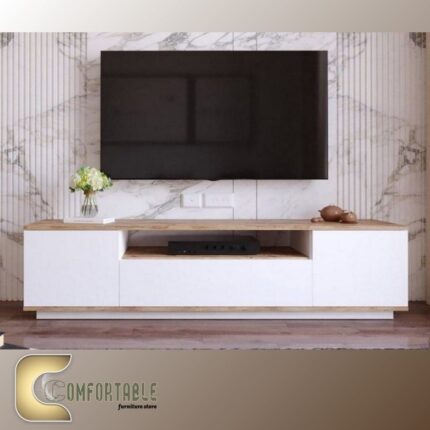White& Biege Tv Unit