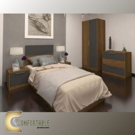 غرفة نوم أطفال مودرن بتصميم عصري مع سرير ووحدات تخزين ذكية