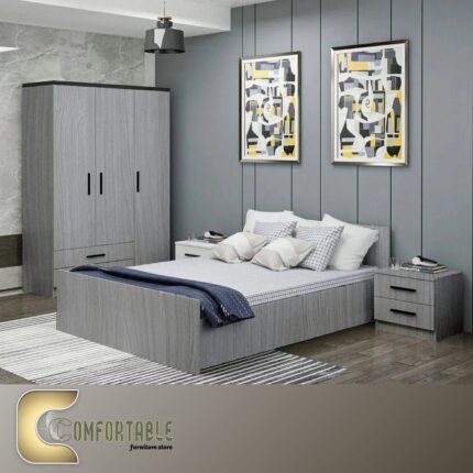 غرفة نوم أطفال مودرن بتصميم عصري مع سرير ووحدات تخزين ذكية