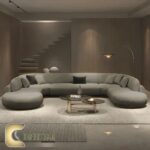 ركنة خشب زان  أحمر شكل (U)