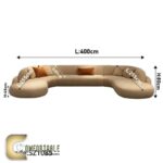 ركنة خشب زان  أحمر شكل (U) - Image 2