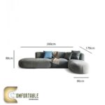 ركنة خشب زان  أحمر شكل (L) (RKL36) - Image 2