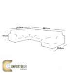 ركنة خشب زان  أحمر شكل (U) (RKU48) - Image 2