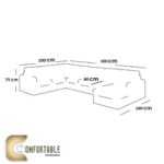 ركنة خشب زان  أحمر شكل (L) (RKU47) - Image 2