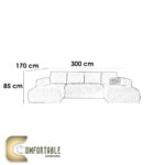 ركنة خشب زان  أحمر لغرف المعيشة شكل (U) - Image 2