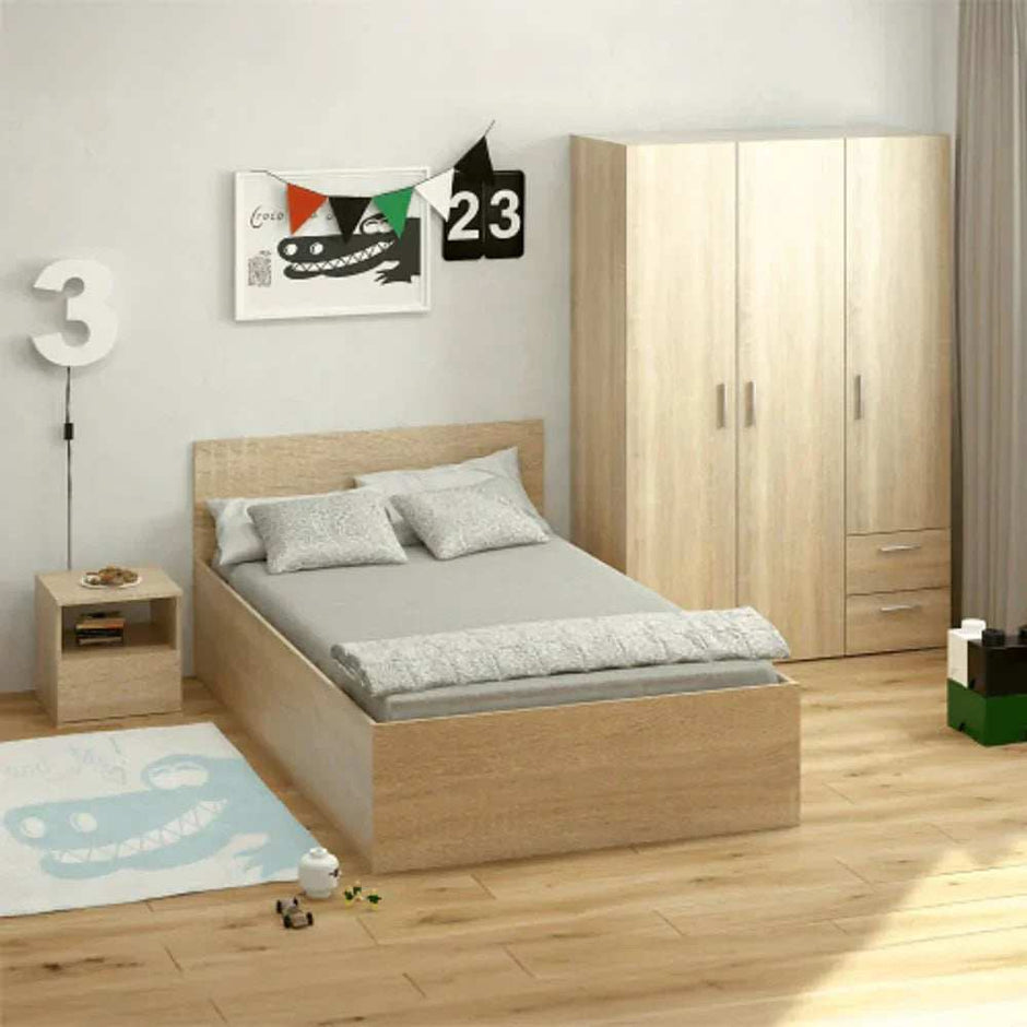 d69cacdc8522e2c25cf7fdfb616c6bc9-doli-sonoma-120-postel-01_93802013-21ae-48b9-86ef-66cc42f03f48.jpg غرفة نوم، خشب ام دي اف - 3 قطع - الصورة 1